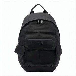 Y-3 Black Nylon Backpack With Textured Flap - NWT